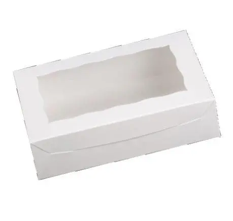 10-Inch By 7-Inch Rectangular White Bakery Box With Clear Window 1