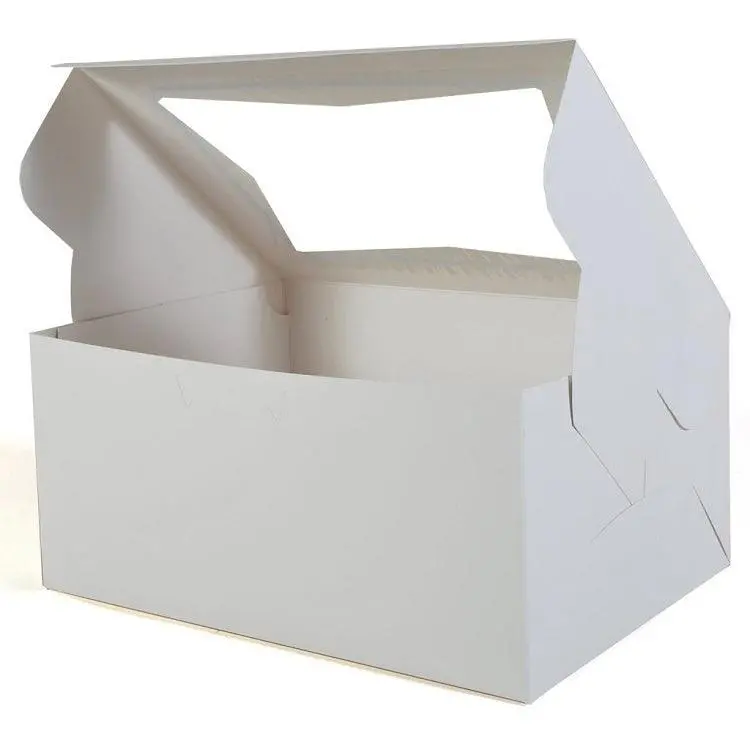 10" Square × 6" Deep White Window Gift Box 1