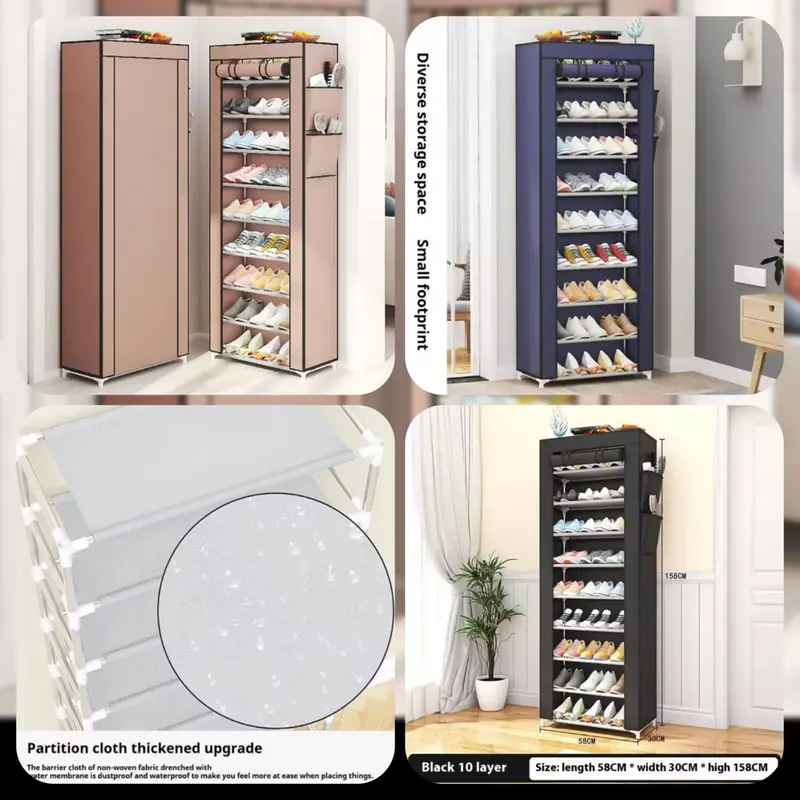 10-Tier Wardrobe-Style Shoe Storage Unit 1