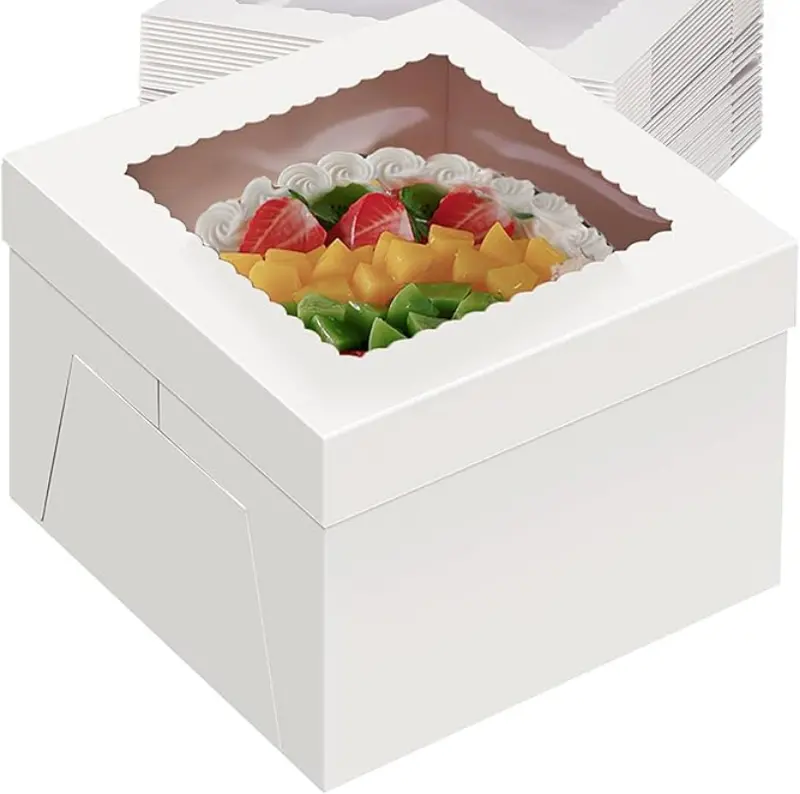 10X10-Inch Tall Windowed Cake Box (8-Inch Height) 1