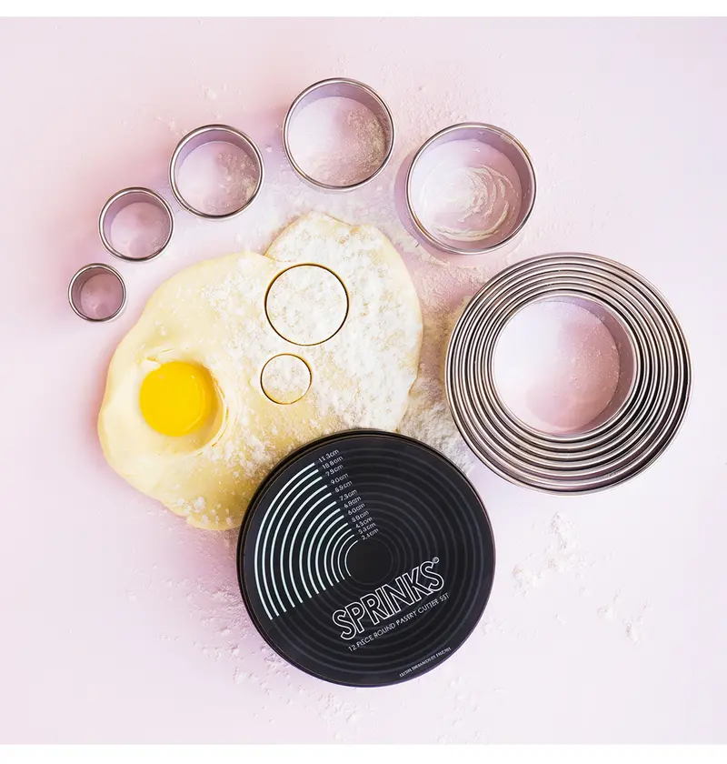 12-Piece Assorted Round Cookie Cutter Set 1