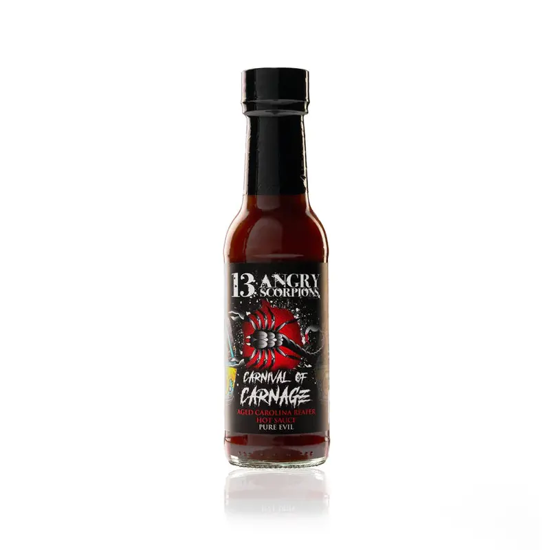 13 Angry Scorpions Carnival Of Carnage Hot Sauce – Fiery Fruit Fusion (150Ml) 1
