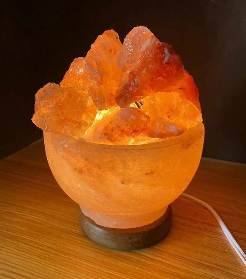 4.1 Lb Himalayan Pink Salt Lamp With Adjustable Dimmer & Bulb 1