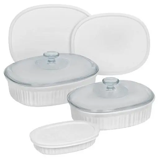 8-Piece French White Oval Baking Set 1