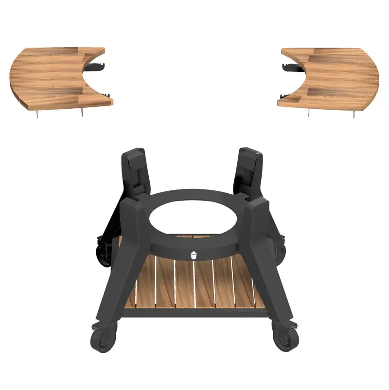 Acacia Wood Trolley Stand For Kama Gear V2 Max Kamado Grill 1