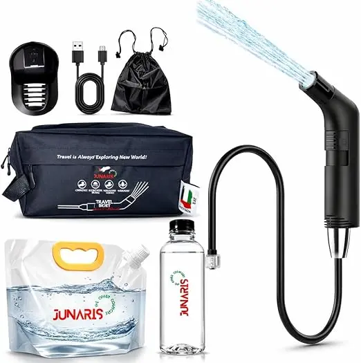 Almusafir Foldable Travel Bidet – 3.5L Collapsible Water Bag, High-Pressure Rechargeable Sprayer In Sleek Black Finish For Hygiene On The Move 1