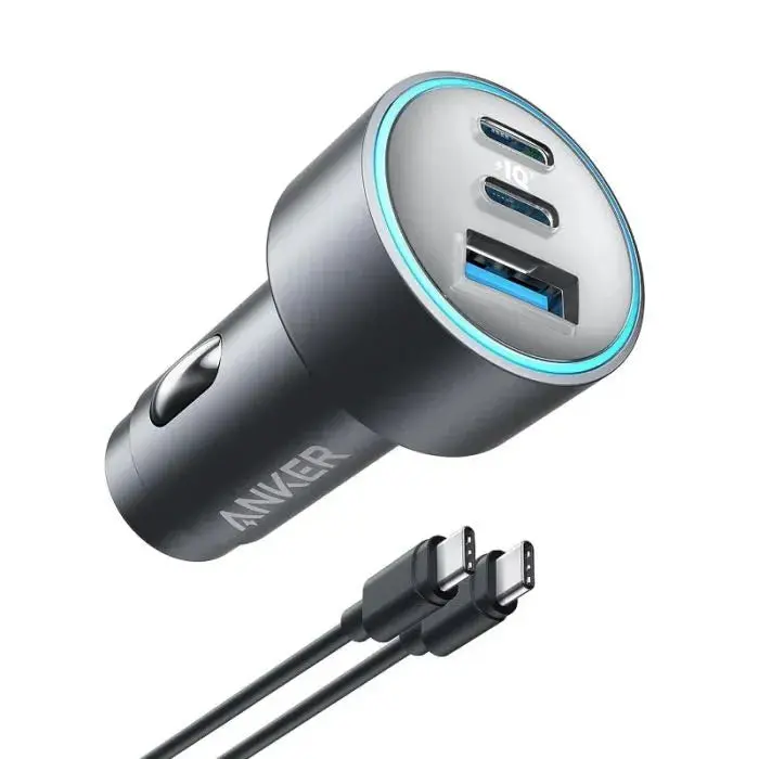 Anker Powerdrive 535 67W Dual-Port Car Charger (Usb-C + Usb-A) – Silver, Uae 1