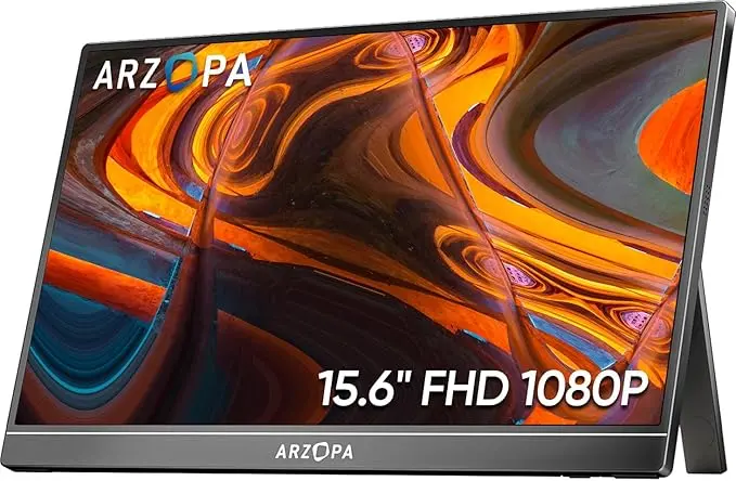 Arzopa A1 15.6" Ultra-Slim Portable Monitor – Fhd Ips Display, Usb-C + Hdmi, Multi-Device Compatible 1