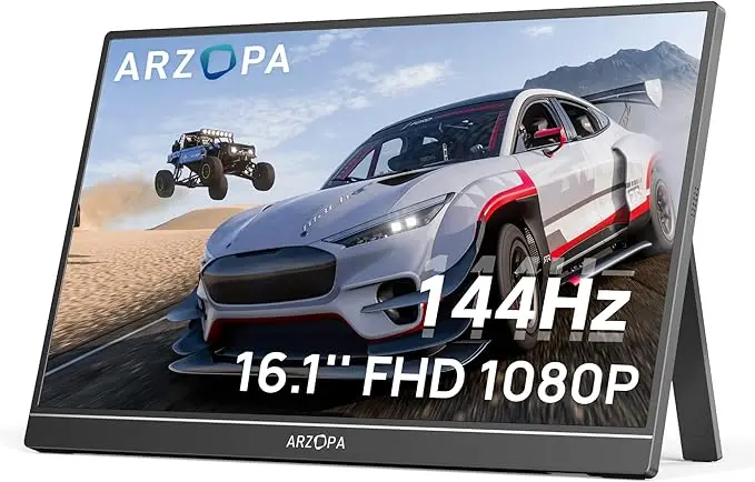 Arzopa Z1Fc 16.1" Portable Gaming Monitor – Fhd 1080P, 144Hz, 106% Srgb, Ips Hdr, Ultra-Slim Design 1