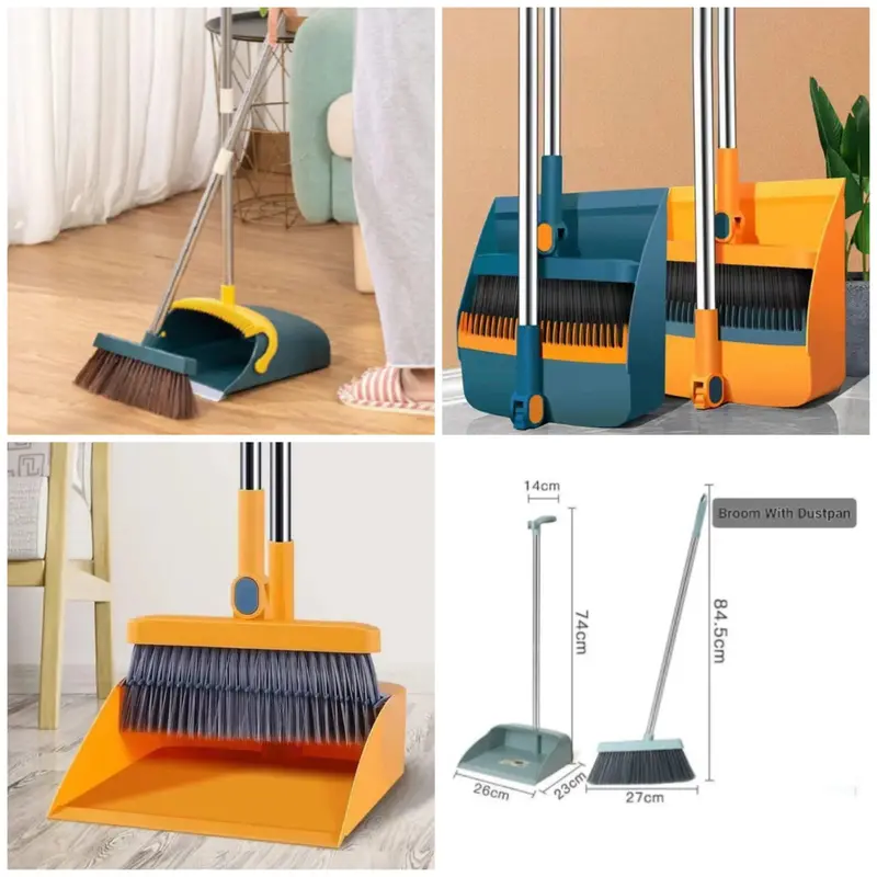 Attachable Broom And Dustpan Combo – Space-Saving Cleaning Tool With Integrated Storage 1