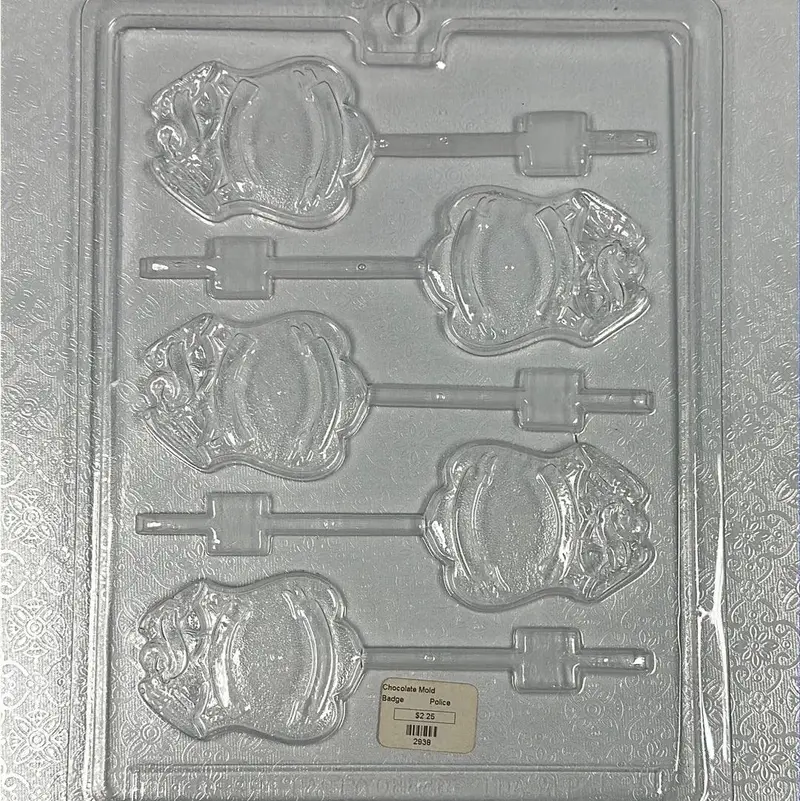 Badge-Style Chocolate Lollipop Mold 1