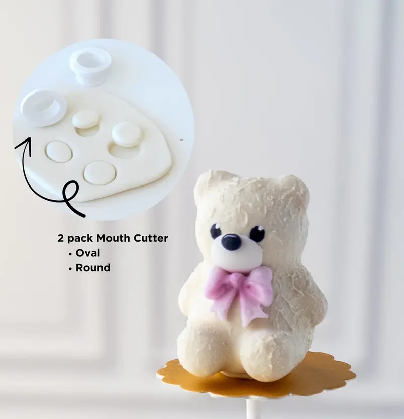 Bear-Shaped Cake Pop Mouth Cutter Set 1
