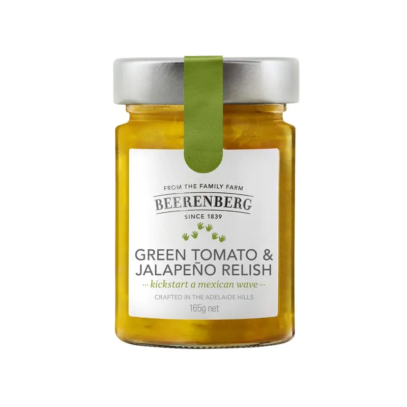 Beerenberg Green Tomato & Jalapeño Relish – 165G Zesty Condiment 1