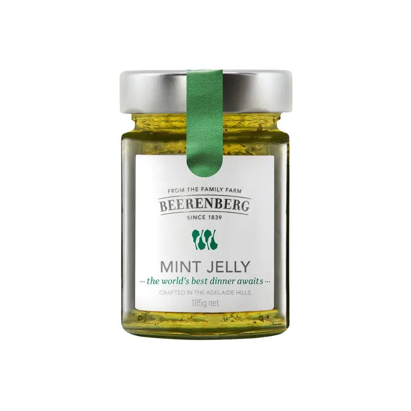 Beerenberg Traditional Mint Jelly – 185G Artisan Preserved Fruit Spread 1