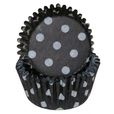 Black Polka Dot Standard Cupcake Liners – 30-Pack (Buy One, Get One Free) 1