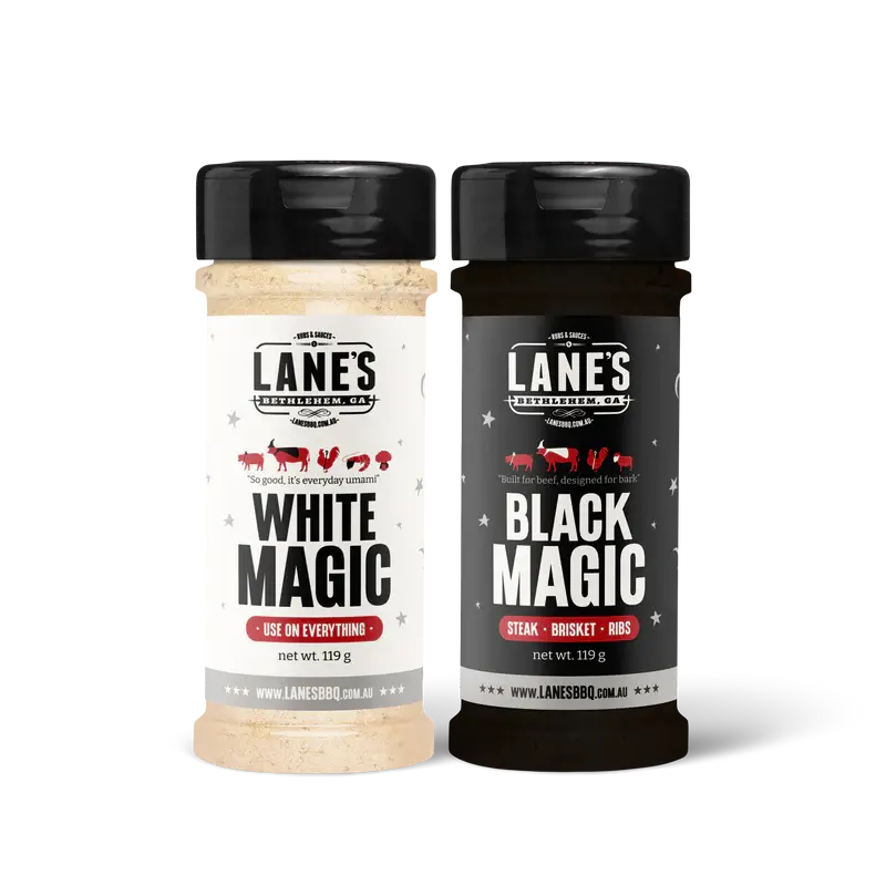 Black & White Magic Duo – Complementary Bbq Rub Pair 1