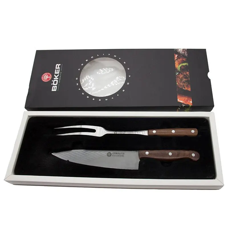 Boker Dual-Purpose Bbq Set – Meat Fork & Carving Knife (Kf03) 1
