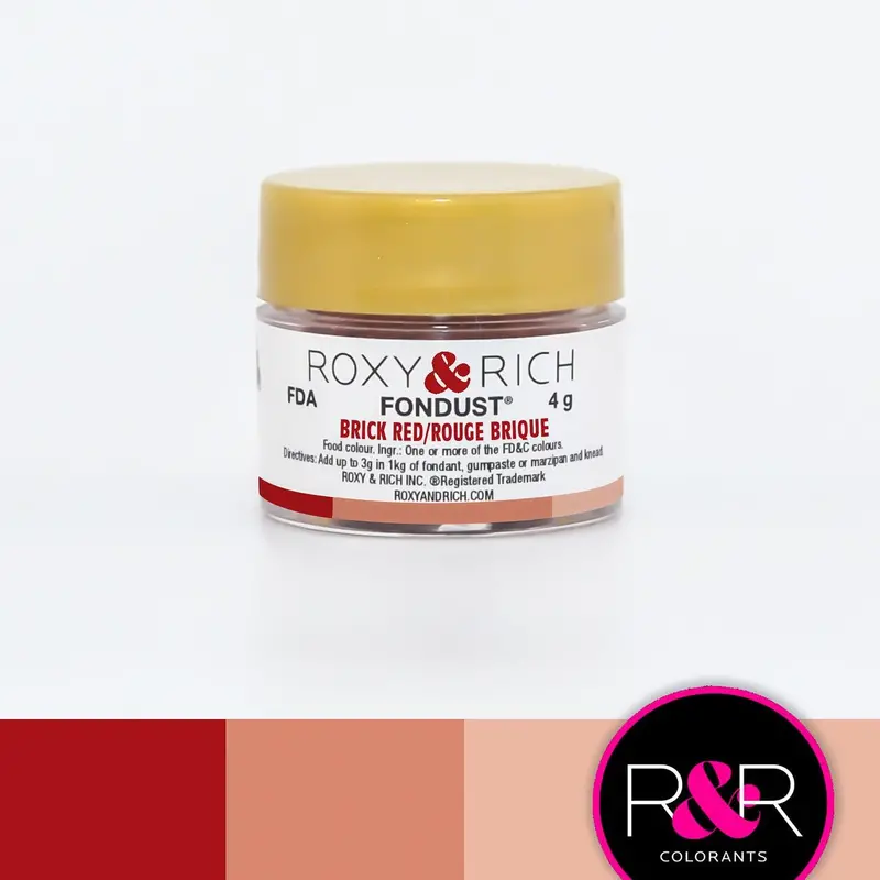 Brick Red Edible Sparkle Dust – 4G Earthy Metallic Tone 1