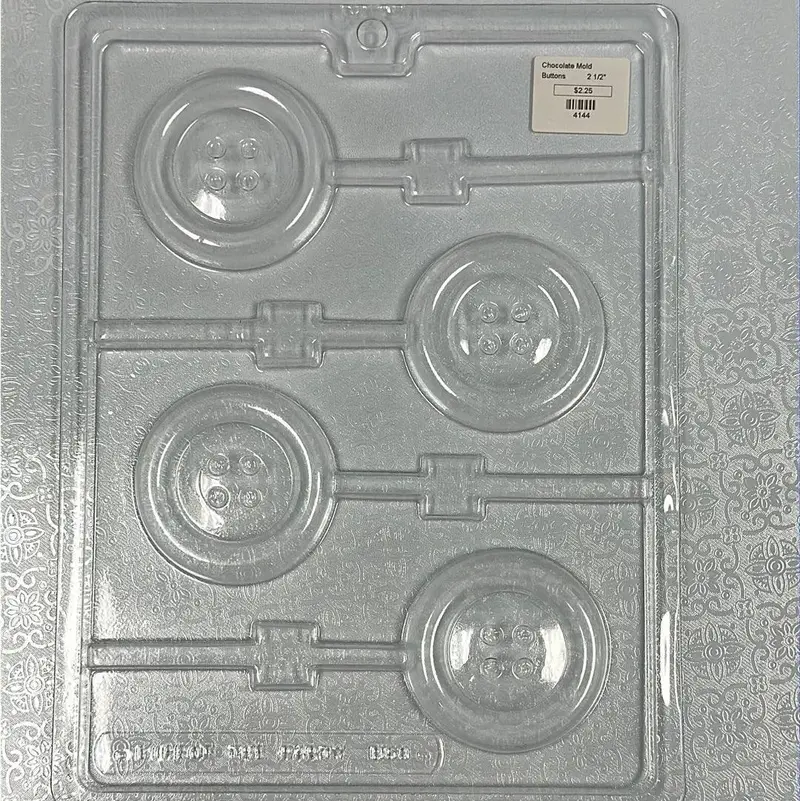 Button-Shaped Chocolate Lollipop Mold 1