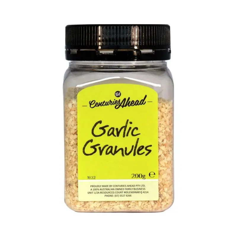 Centuries Ahead Garlic Granules – 200G Mild, Versatile Garlic Flavor 1