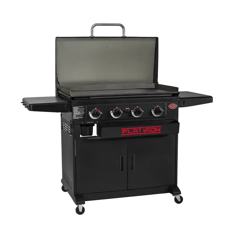 Char-Griller Flat Iron 4-Burner Gas Griddle Bbq Station 1