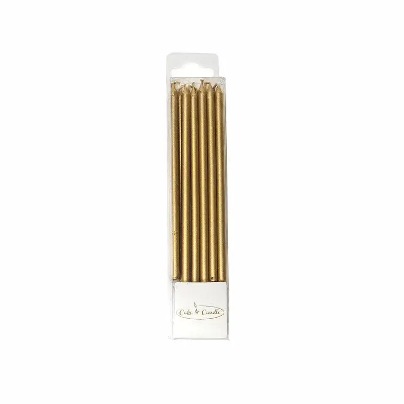 Classic Gold Metallic Pillar Candles – Rich Metallic Shine 1