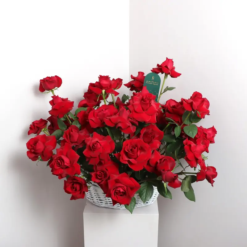 Classic Red Rose Basket – Timeless Floral Gift 1