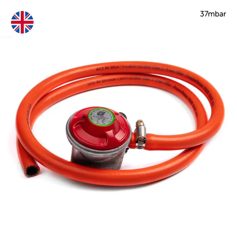 Clip-On Patio Gas Regulator Hose Kit With Secure Mounting Clips 1