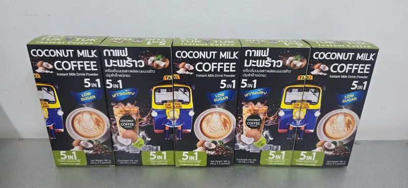 Coconut Coffee Instant Drink Mix – 5 Boxes (25 Sachets Total) 1
