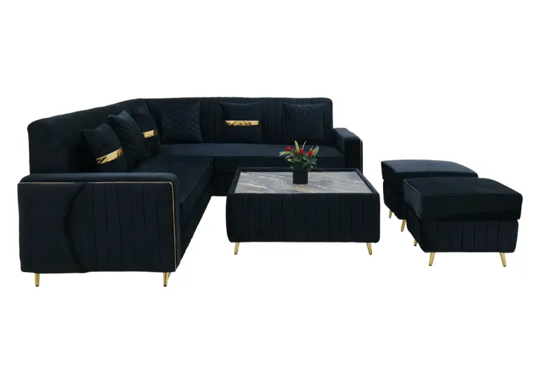 Cola L-Shape Fabric Sofa Set – Available On Flexible Easy Installments 1