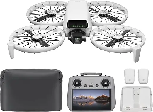 Dji Flip Fly More Combo With Rc 2 Remote – 4K Uhd Drone, Palm Takeoff, 93-Min Total Flight Time, Uae Warranty 1