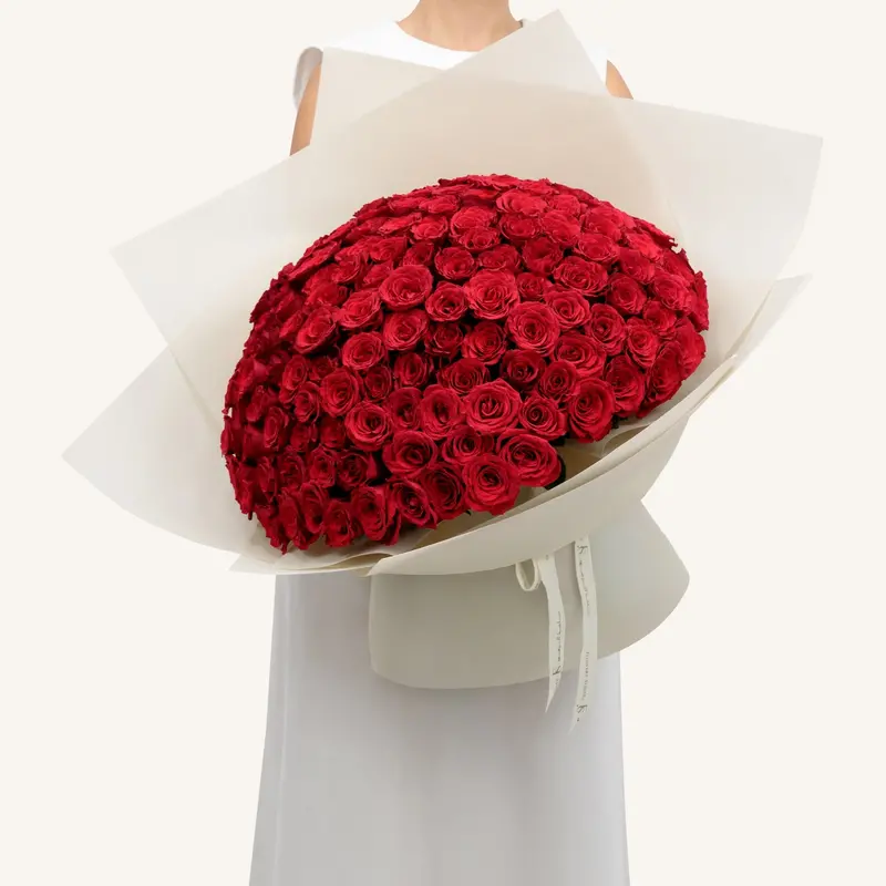 Extra-Large Red Rose Bouquet – Premium Valentine’S Day Floral Arrangement 1