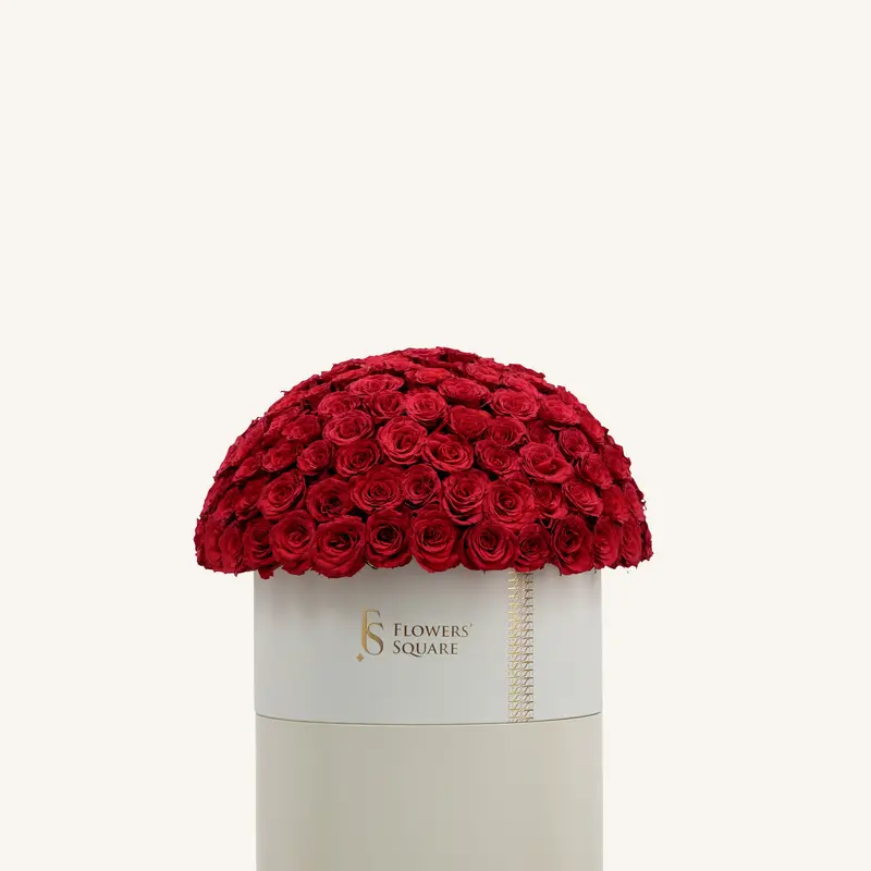 Extra-Large Red Rose Gift Box – Elegant, Compact Presentation Of Preserved Roses 1