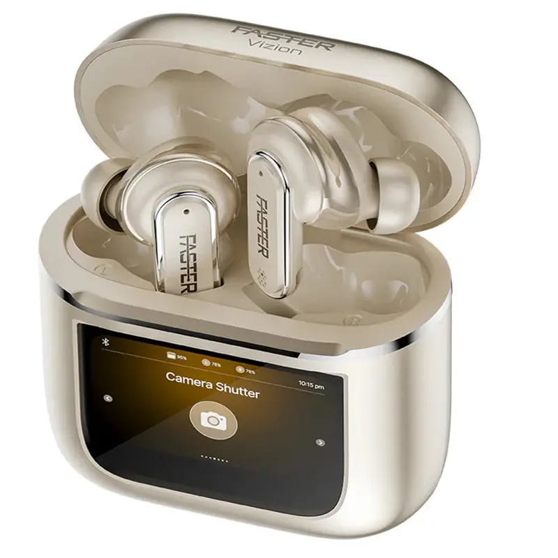 Faster Vizion Sleek Tws Earbuds – Metallic Gold 1