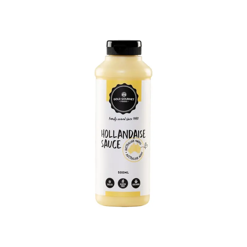 Gold Gourmet Hollandaise Sauce – Silky, Lemon-Butter Emulsified Classic 1