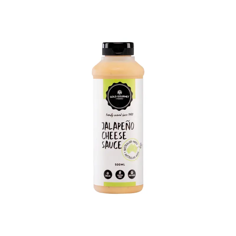 Gold Gourmet Jalapeño Cheese Sauce – Spicy Melted Cheddar Blend – 500Ml 1