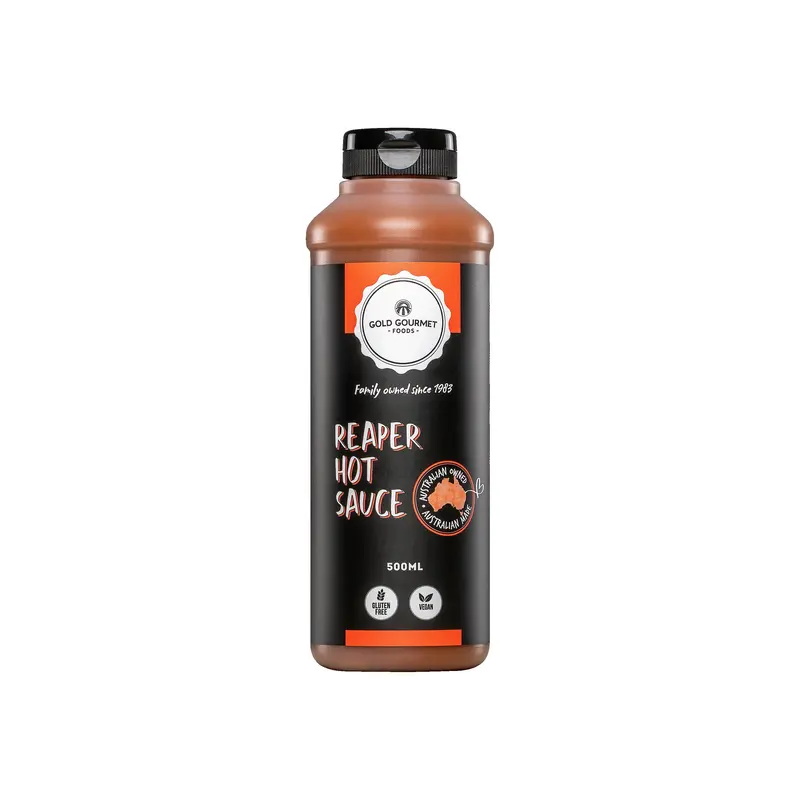 Gold Gourmet Reaper Hot Sauce – Ultra-Spicy Carolina Reaper Condiment 1