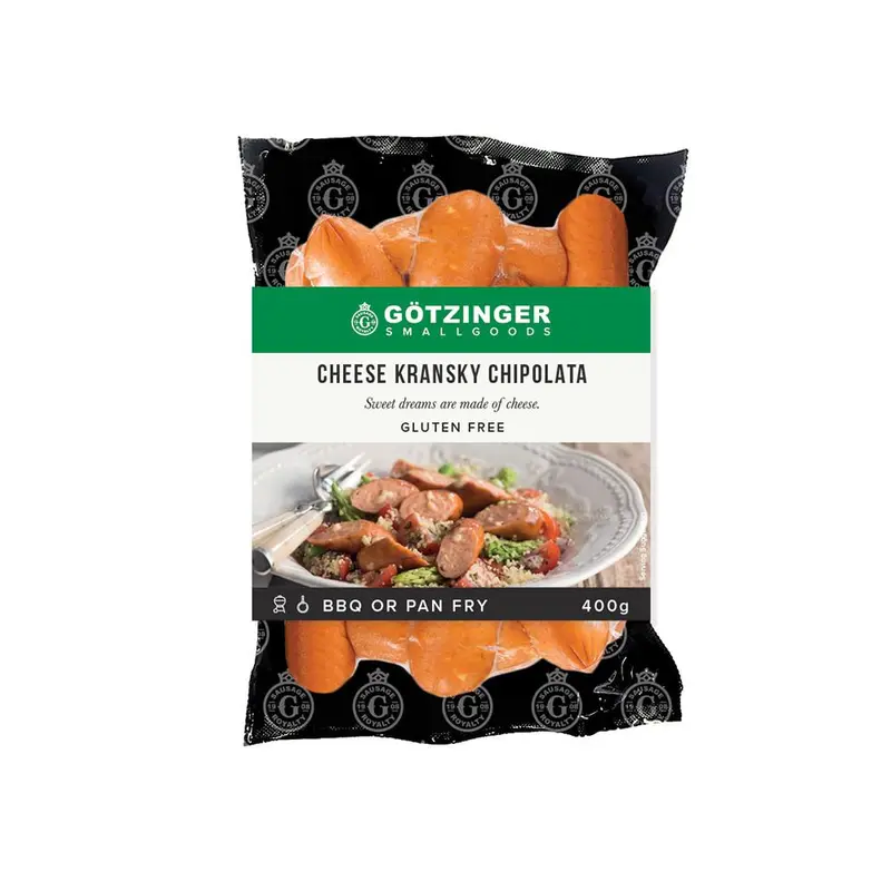 Gotzinger Cheese Kransky Chipolata Sausages – 400 G 1