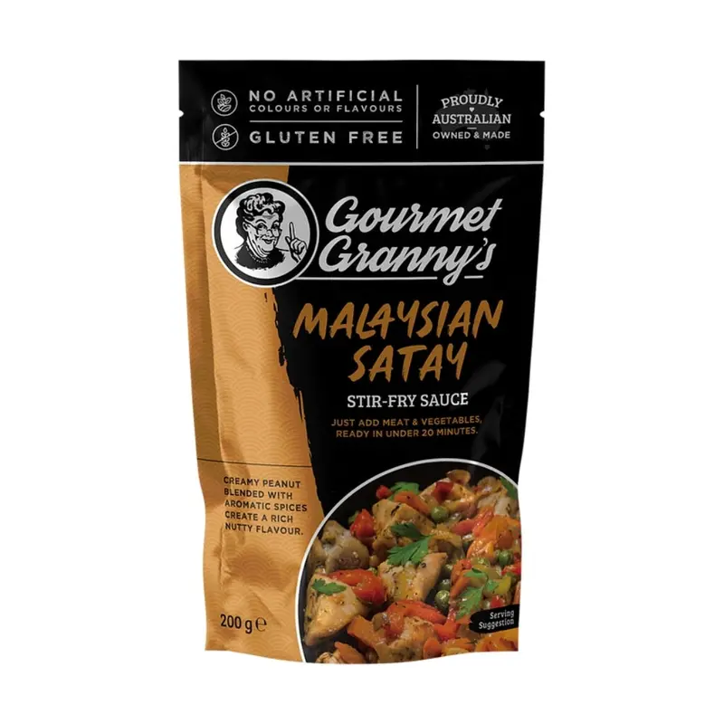 Gourmet Granny’S Malaysian Satay Stir-Fry Sauce – 200G 1
