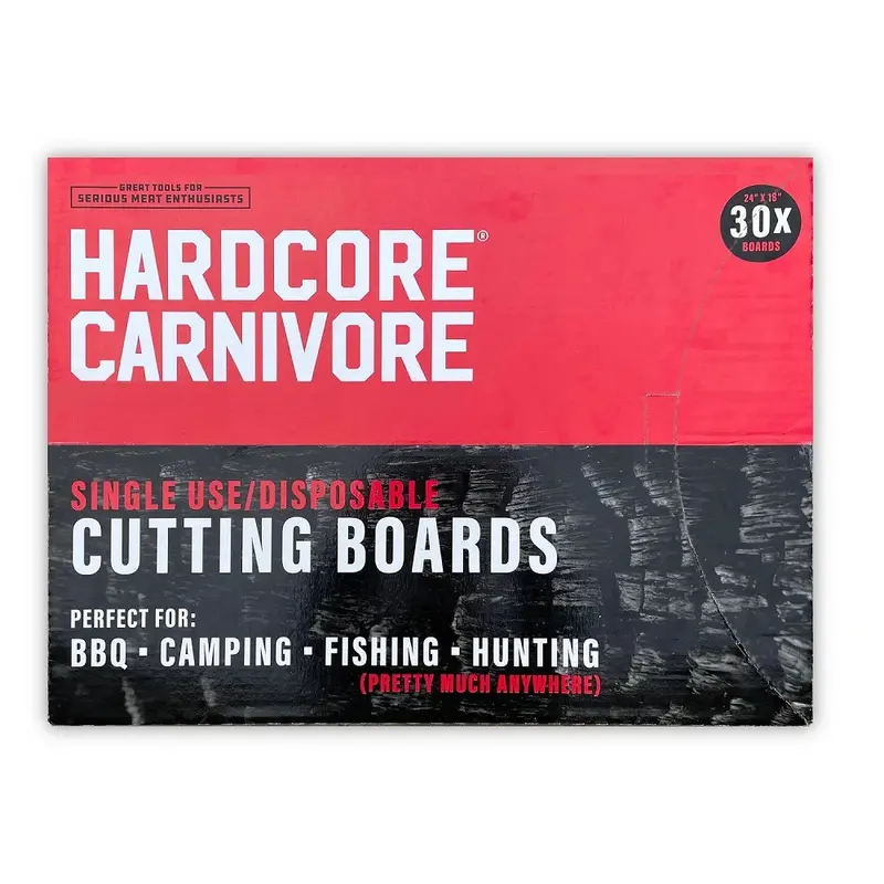 Hardcore Carnivore Disposable Cutting Boards – 30-Count Pack 1