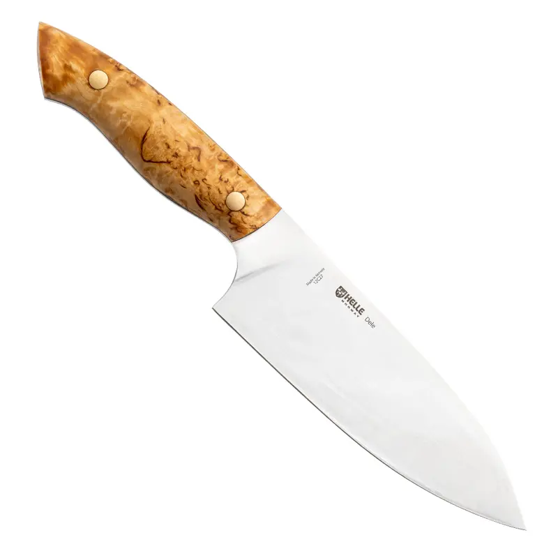 Helle Dele Premium Chef’S Knife With Leather Blade Guard 1