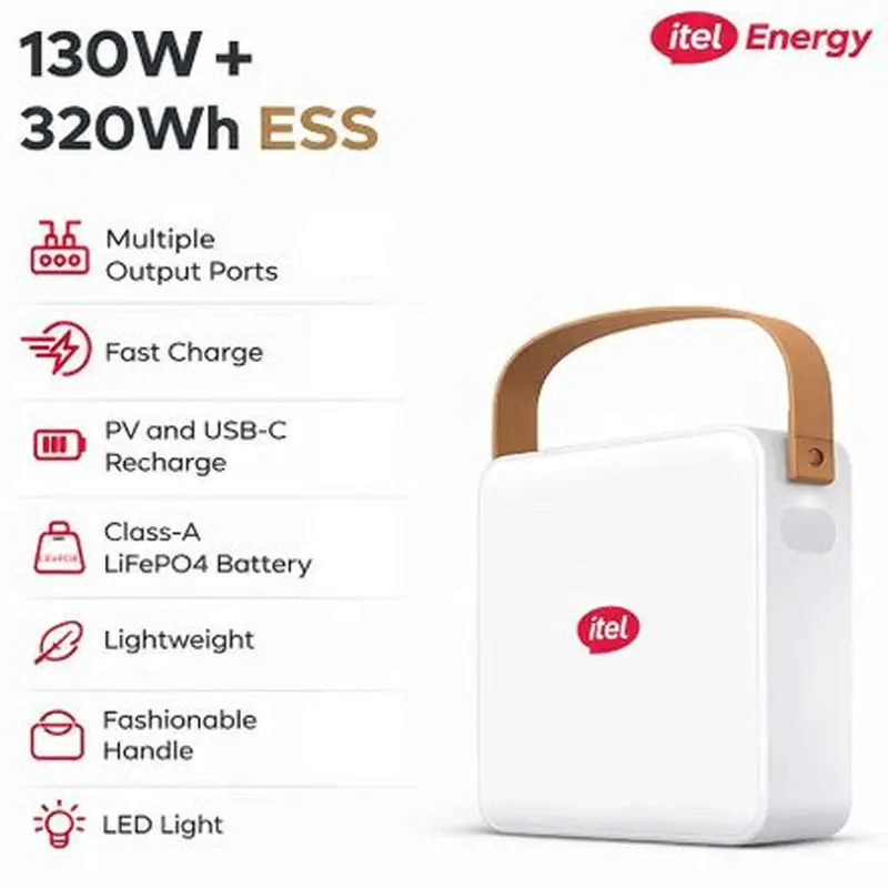 Itel Iess 320T Power Go – 100,000Mah 130W Portable Power Station (320Wh) 1