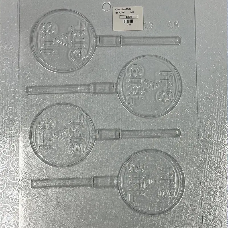 It'S A Girl Chocolate Lollipop Mold 1
