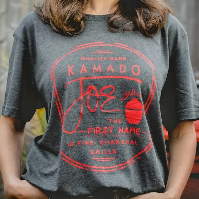 Kamado Joe Grey 'First Name' Premium Cotton T-Shirt 1