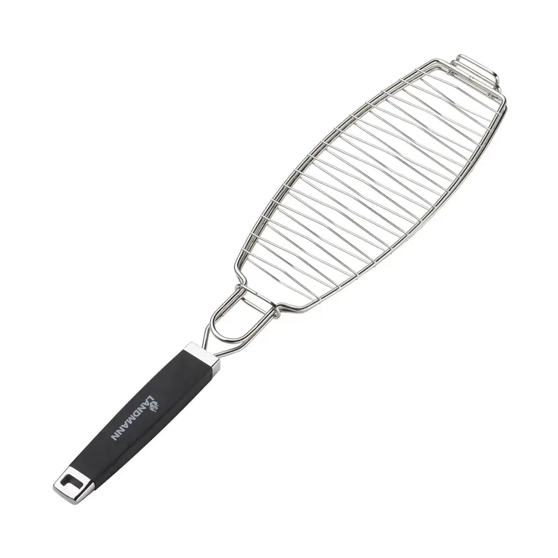Landmann Stainless Steel Fish Basket – Dual-Hinged Grill Accessory 1