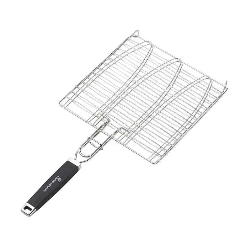 Landmann Stainless Steel Triple Fish Basket – Heavy-Duty Bbq Grilling Tool 1