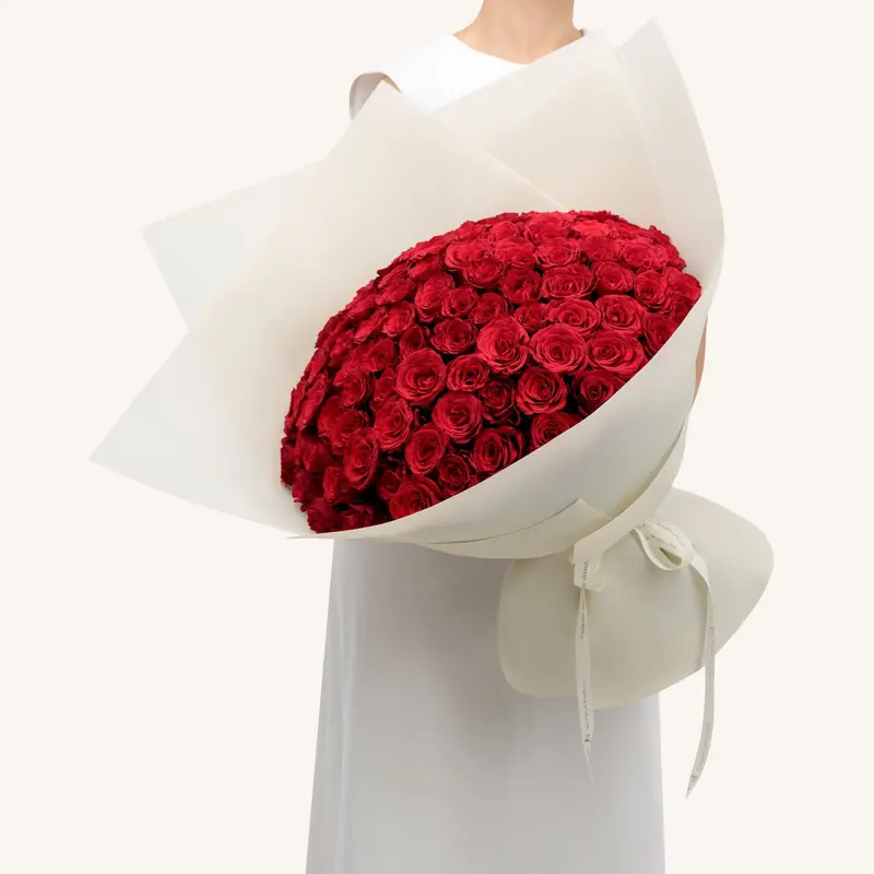 Large Red Rose Bouquet – Luxurious Valentine’S Day Flower Delivery 1
