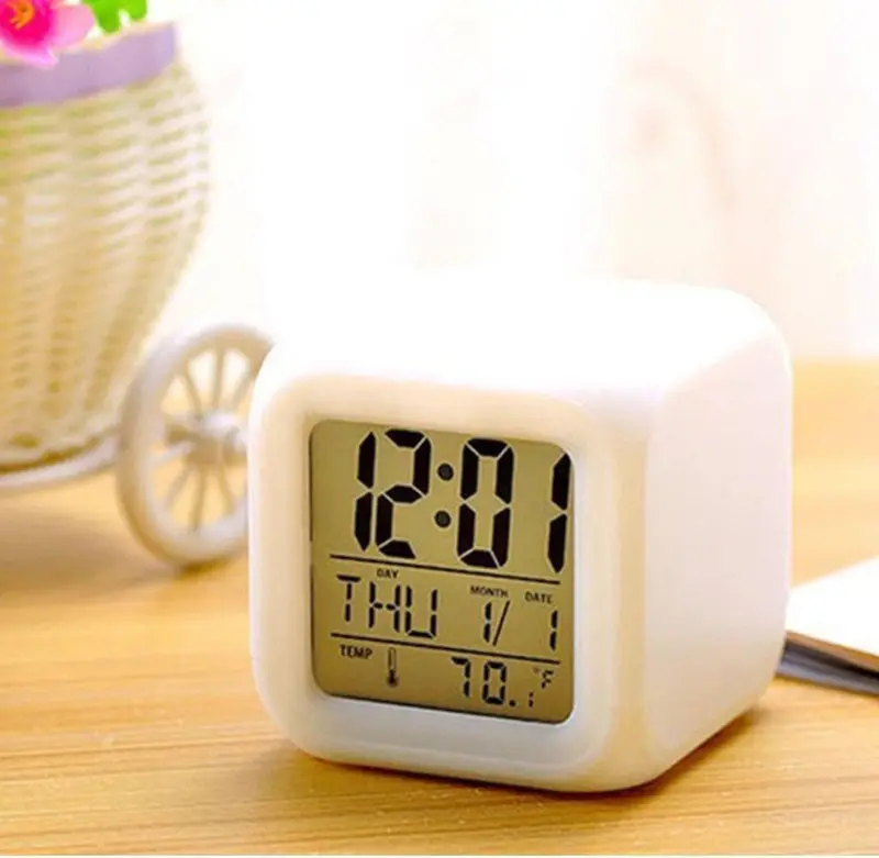 Led Digital Alarm Clock With Glow-In-The-Dark Night Light For Study & Bedroom 1