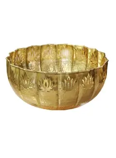 Madhoor Gold-Finished Urli Bowl – 26X16 Cm Ritual Vessel 1