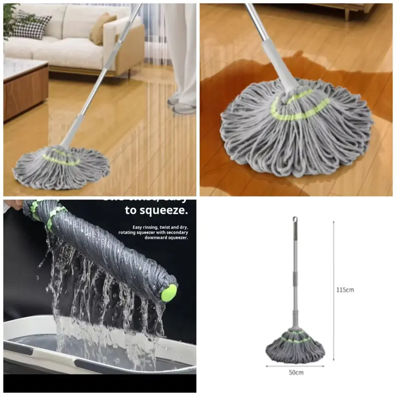 Magic Twist Spin Mop – 360° Rotating Microfiber Cleaning System 1